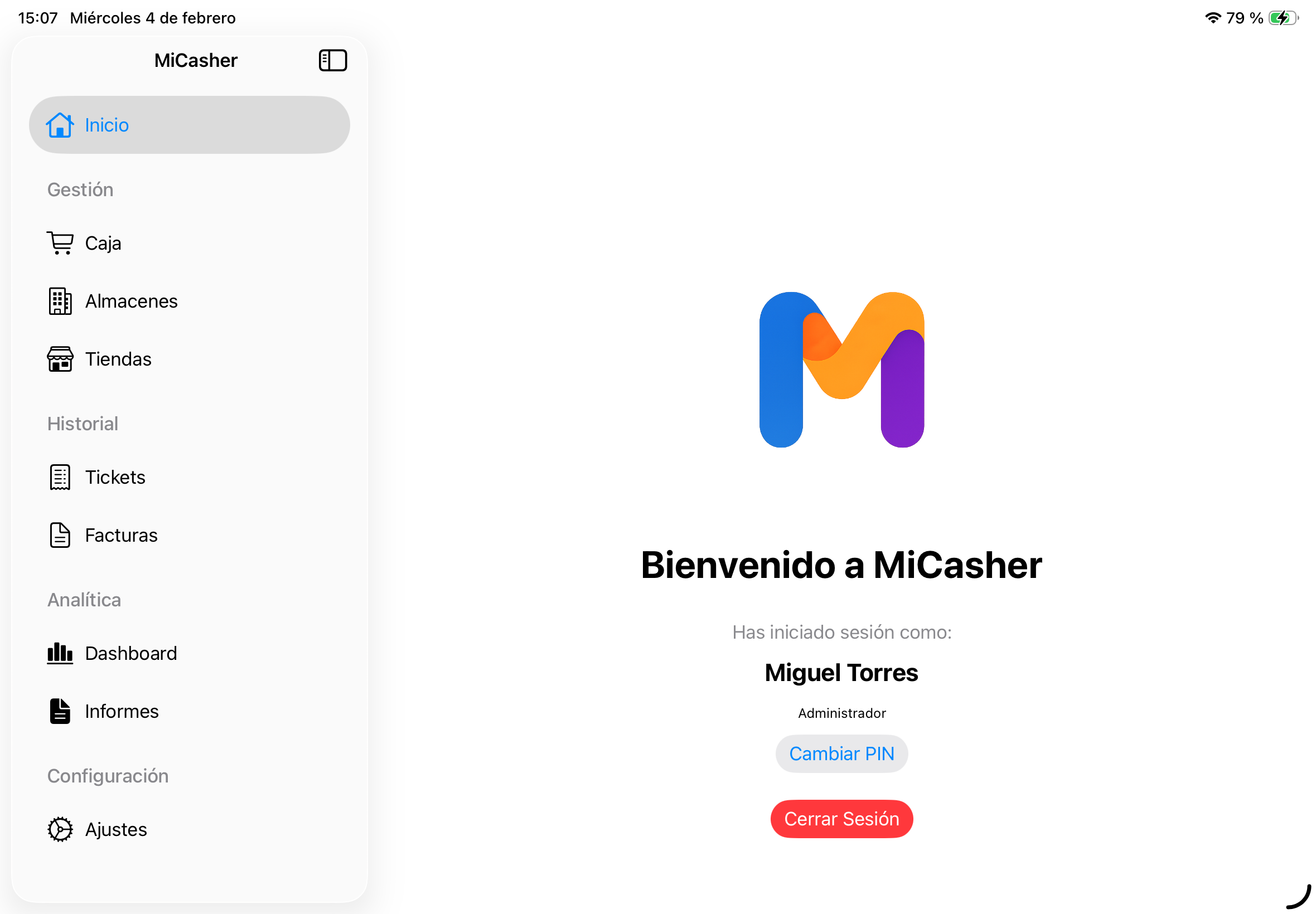 MiCasher Dashboard
